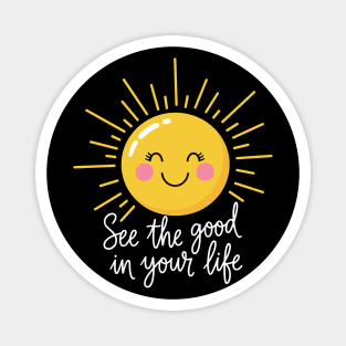 Smiling Sun: Spread Positivity Magnet